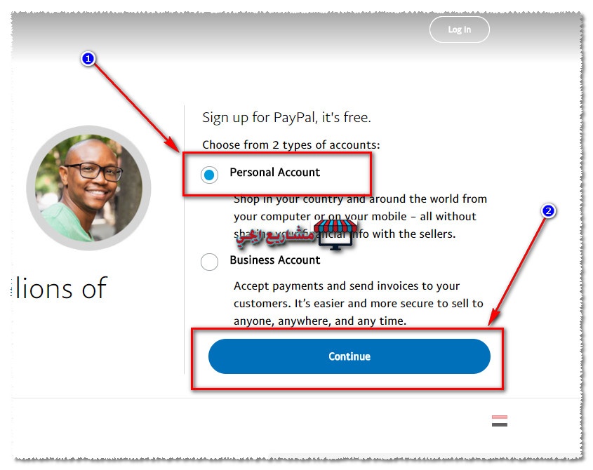 طريقة انشاء حساب paypal
