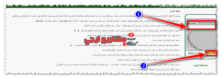 الاشتراك فى خدمه الاهلى نت