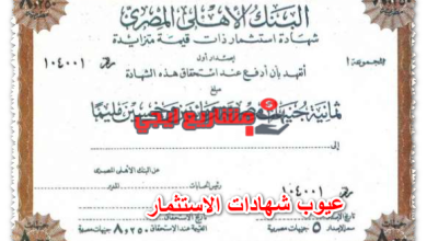 عيوب شهادات الاستثمار