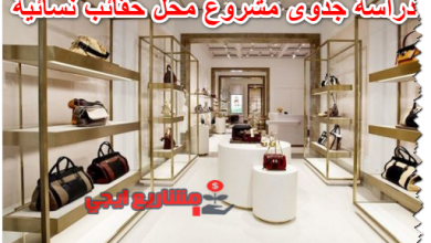 دراسة جدوى مشروع محل حقائب نسائية