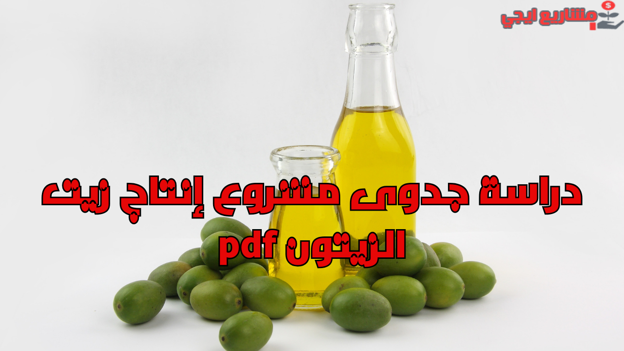 دراسة جدوى مشروع إنتاج زيت الزيتون pdf