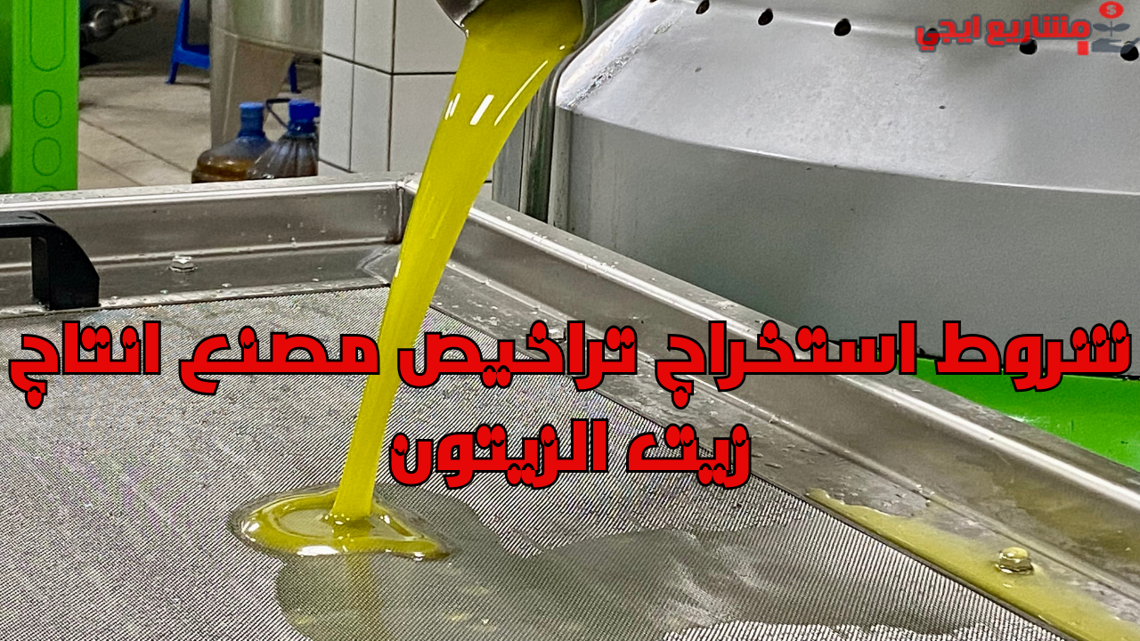 شروط استخراج تراخيص مصنع انتاج زيت الزيتون