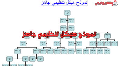 نموذج هيكل تنظيمي جاهز