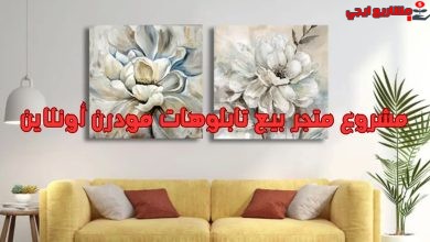 مشروع متجر بيع تابلوهات مودرن أونلاين